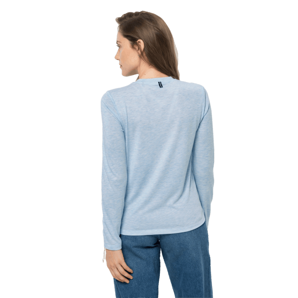 Kristalblauwe Jwp Ls T Jack Wolfskin-collecties Voor Dames