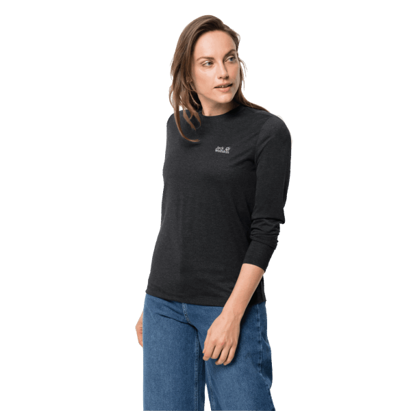Zwarte Jwp Ls T Origin Jack Wolfskin Voor Dames