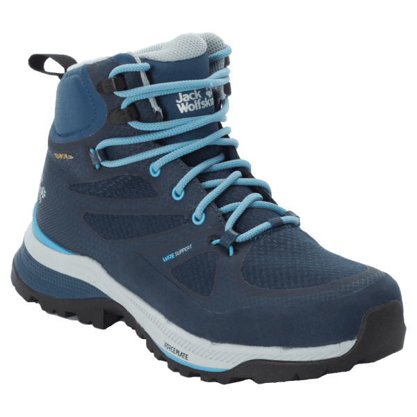 Jack Wolfskin Warm Donkerblauw-lichtblauw Force Striker Texapore Mid Voor Dames