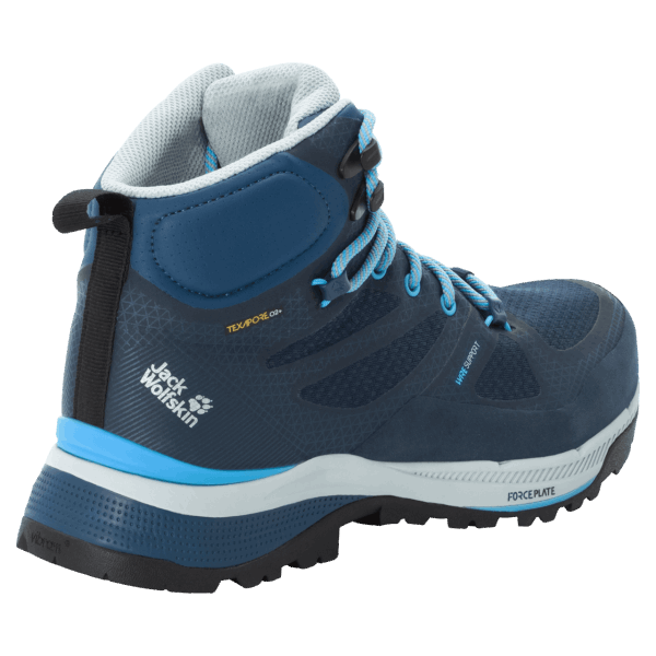 Jack Wolfskin Warm Donkerblauw-lichtblauw Force Striker Texapore Mid Voor Dames