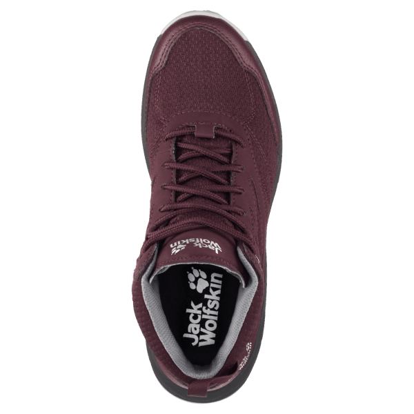 Bordeaux-roze Jack Wolfskin Woodland Texapore Mid-collectie Voor Dames