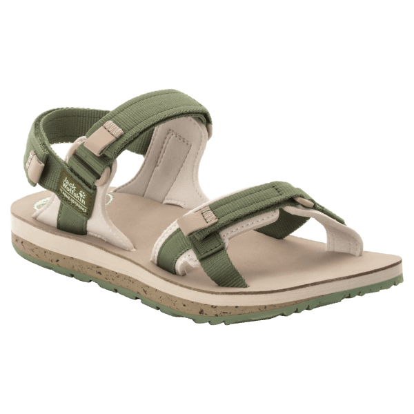 Merken Outfresh Deluxe Damessandaal Jack Wolfskin Kaki-zand