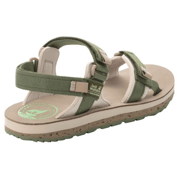 Merken Outfresh Deluxe Damessandaal Jack Wolfskin Kaki-zand