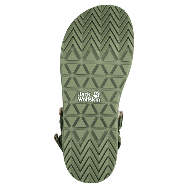 Merken Outfresh Deluxe Damessandaal Jack Wolfskin Kaki-zand