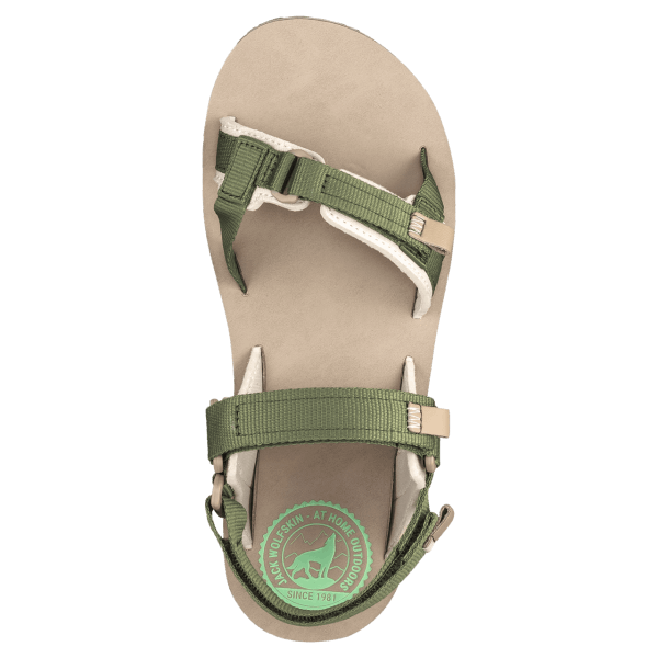 Merken Outfresh Deluxe Damessandaal Jack Wolfskin Kaki-zand