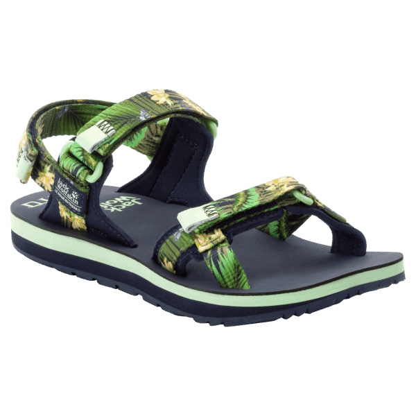 Originele Outfresh Deluxe Damessandaal Middernachtblauw All Over Jack Wolfskin