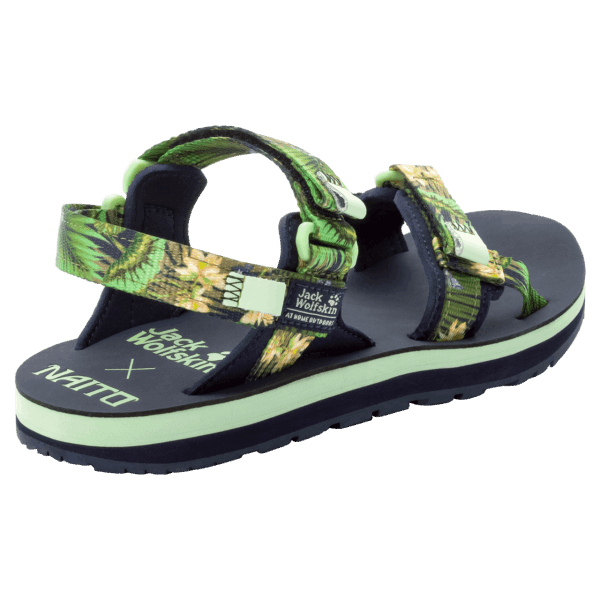 Originele Outfresh Deluxe Damessandaal Middernachtblauw All Over Jack Wolfskin