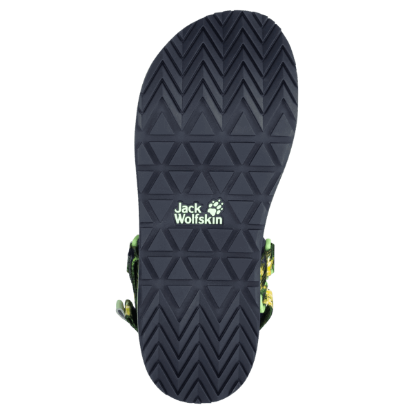 Originele Outfresh Deluxe Damessandaal Middernachtblauw All Over Jack Wolfskin