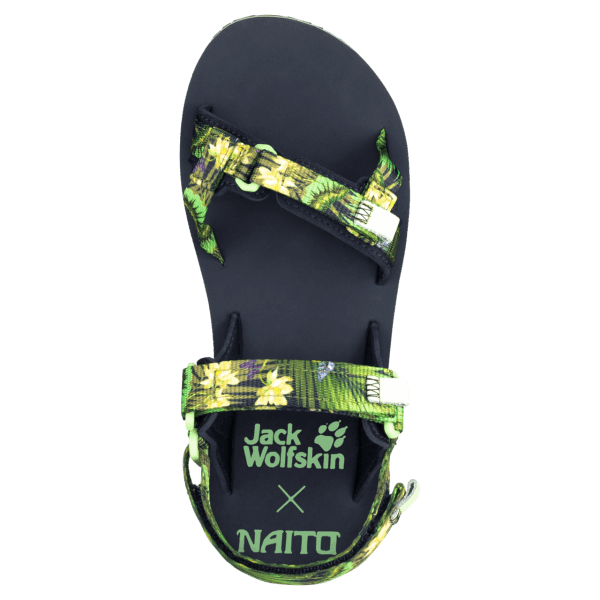 Originele Outfresh Deluxe Damessandaal Middernachtblauw All Over Jack Wolfskin