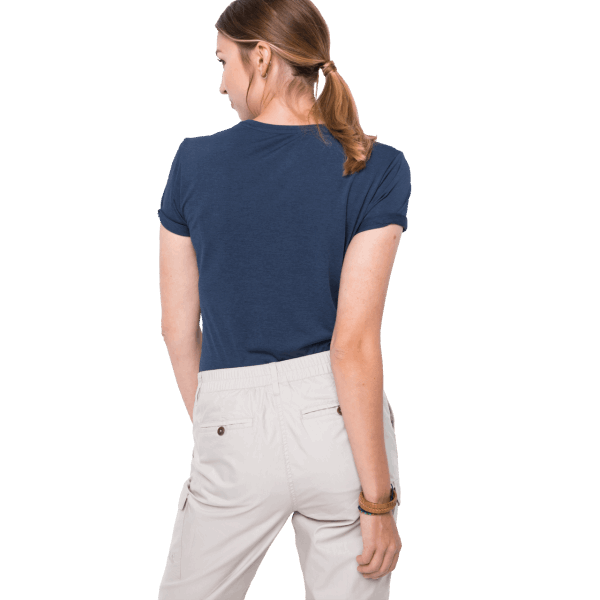 Jack Wolfskin Collectie Dark Indigo Dames Crosstrail Graphic T