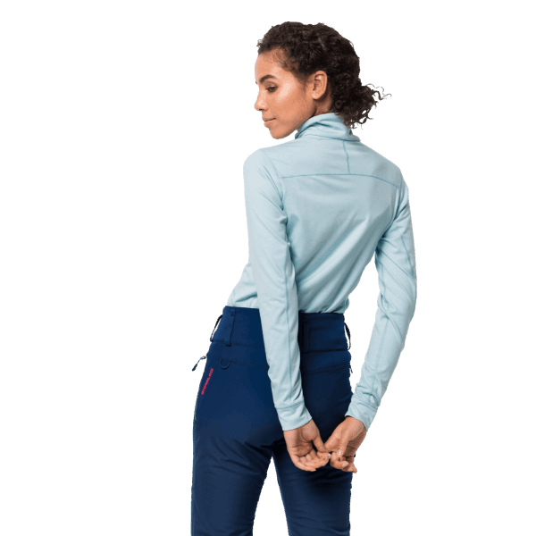 Jack Wolfskin Dames Snow Sky Halfzip Origin Frosted Blauw