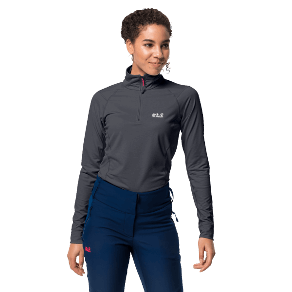 Ebbenhout Jack Wolfskin Origins Snow Sky Halfzip Voor Dames