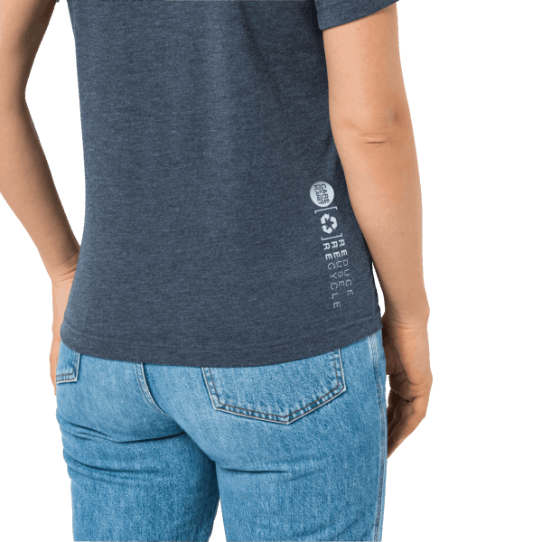 Donkere Leisteen Merken Jack Wolfskin Dames Nature Relief T