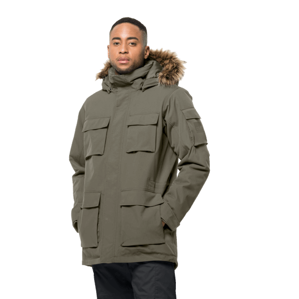 Glacier Canyon Parka Dusty Olive Hot Jack Wolfskin