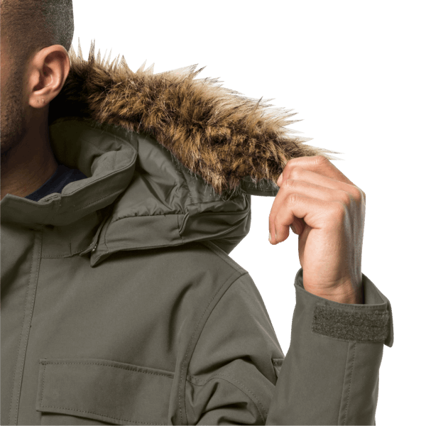 Glacier Canyon Parka Dusty Olive Hot Jack Wolfskin