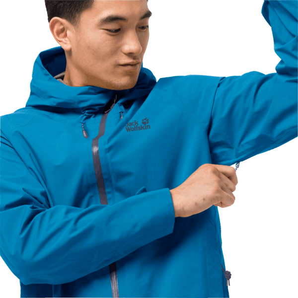 Blauwe Pacific Hot Jack Wolfskin Hoogste Piek Jas M