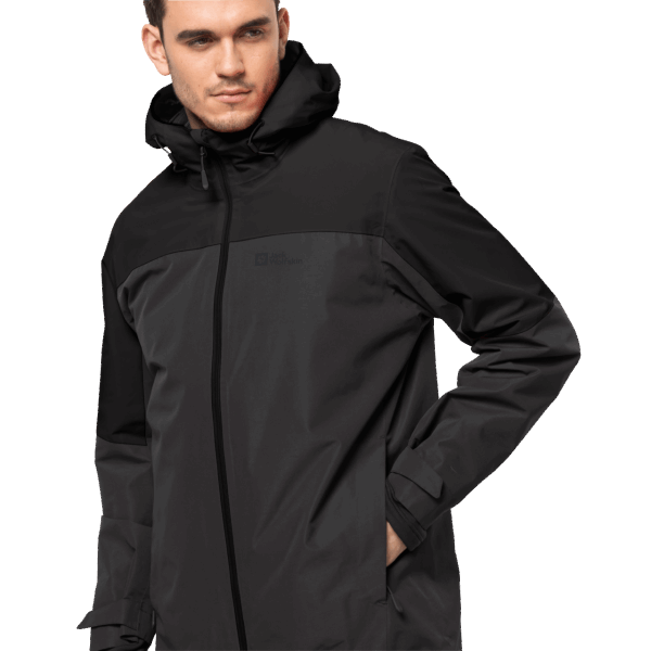 Origin Jack Wolfskin Zwarte Heren Glaabach 3in1 Jas