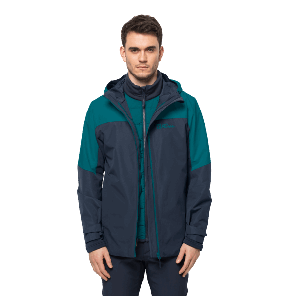 Brands Bay Blauwe Heren Glaabach 3in1 Jas Jack Wolfskin