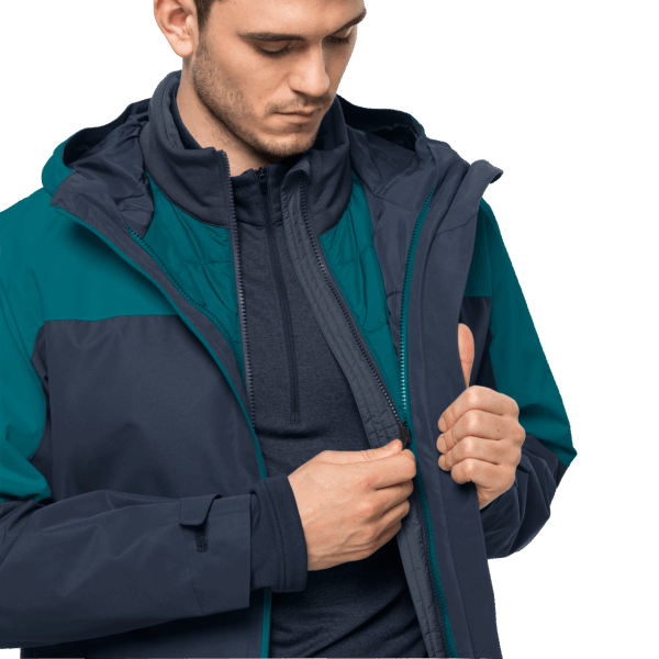 Brands Bay Blauwe Heren Glaabach 3in1 Jas Jack Wolfskin