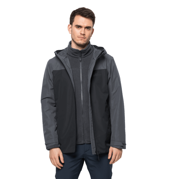 Heren Taubenberg 3in1 Jas Jack Wolfskin Phantom Origineel