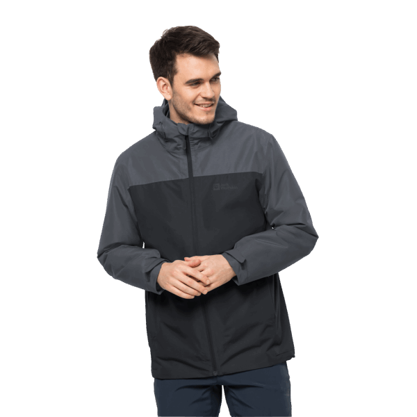 Heren Taubenberg 3in1 Jas Jack Wolfskin Phantom Origineel