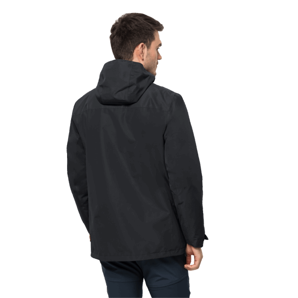 Heren Jas Taubenberg 3in1 Jack Wolfskin Hot Zwart
