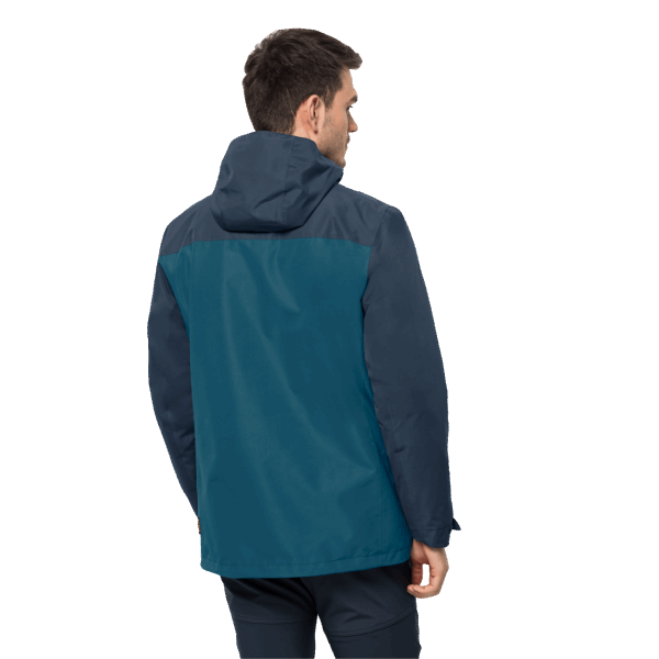 Heren Taubenberg 3in1 Jas Blauw Koraal Jack Wolfskin Best
