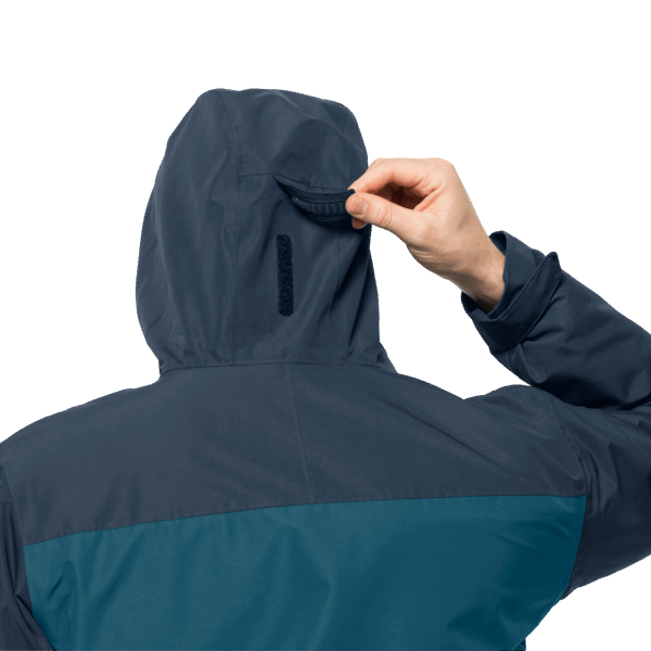Heren Taubenberg 3in1 Jas Blauw Koraal Jack Wolfskin Best
