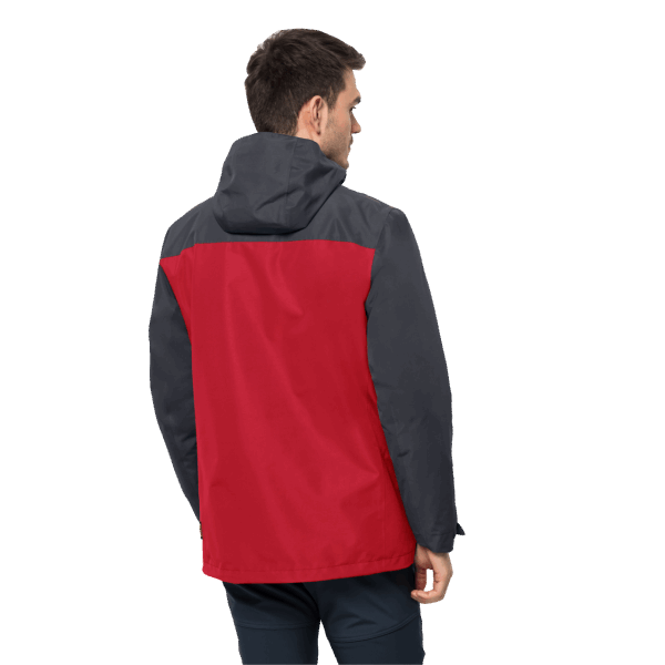 Heren Taubenberg 3in1 Jas Fashion Jack Wolfskin Adrenaline Rood