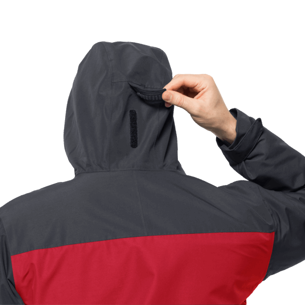 Heren Taubenberg 3in1 Jas Fashion Jack Wolfskin Adrenaline Rood