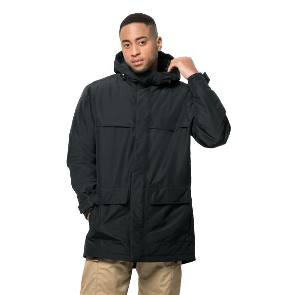 Jack Wolfskin Zwarte Collecties Winterlager Parka Voor Heren