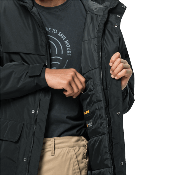 Jack Wolfskin Zwarte Collecties Winterlager Parka Voor Heren