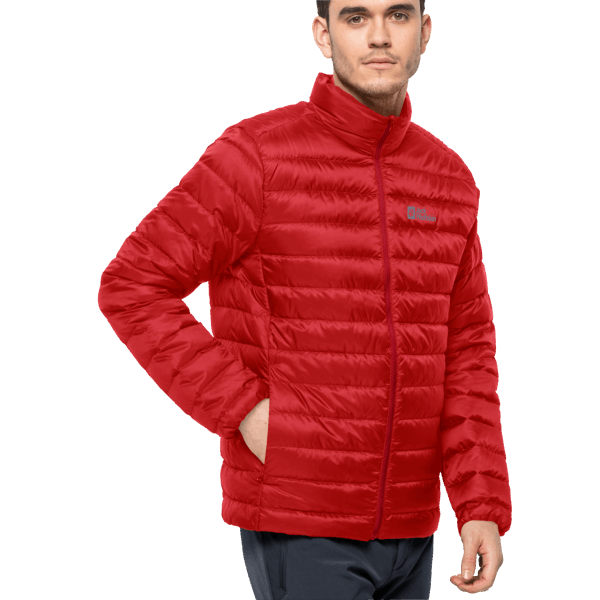 Jack Wolfskin Heren Pack & Go Donsjack Origineel Adrenaline Rood
