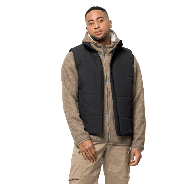 Black Fashion Heren White Frost Vest Jack Wolfskin