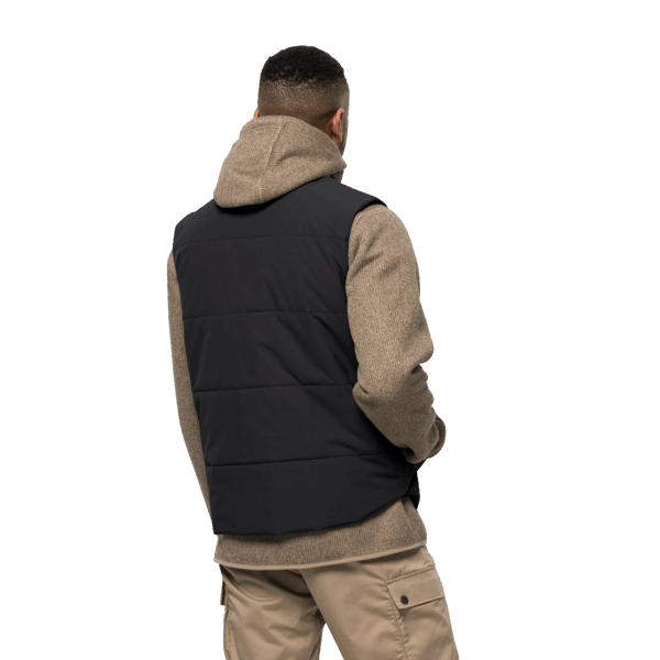 Black Fashion Heren White Frost Vest Jack Wolfskin