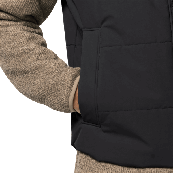 Black Fashion Heren White Frost Vest Jack Wolfskin