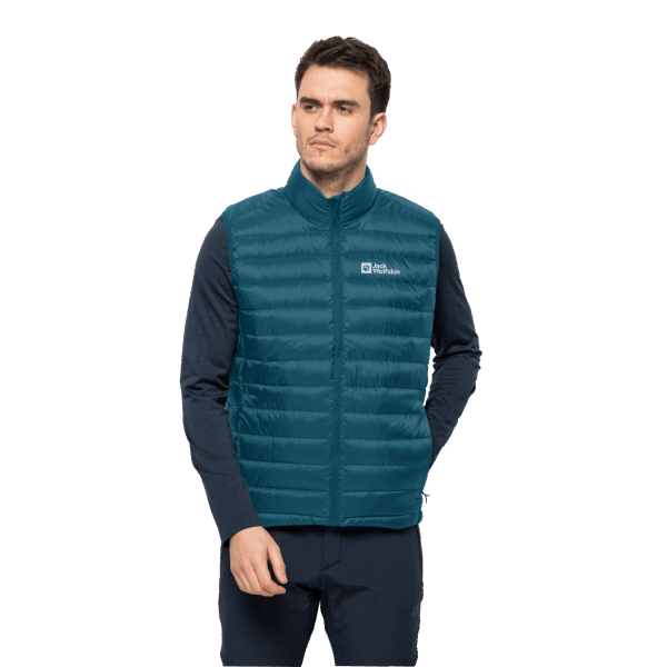 Jack Wolfskin Blauw Koraal Heren Pack & Go Donsvest Van Het Merk