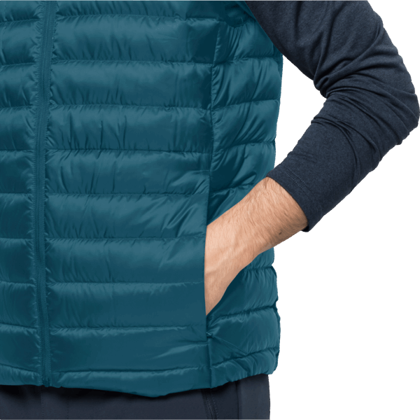 Jack Wolfskin Blauw Koraal Heren Pack & Go Donsvest Van Het Merk