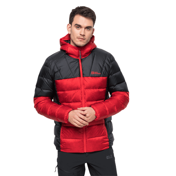Jack Wolfskin Brands Nebelhorn Down Hoody Adrenaline Rood Voor Heren