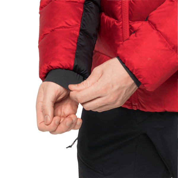 Jack Wolfskin Brands Nebelhorn Down Hoody Adrenaline Rood Voor Heren