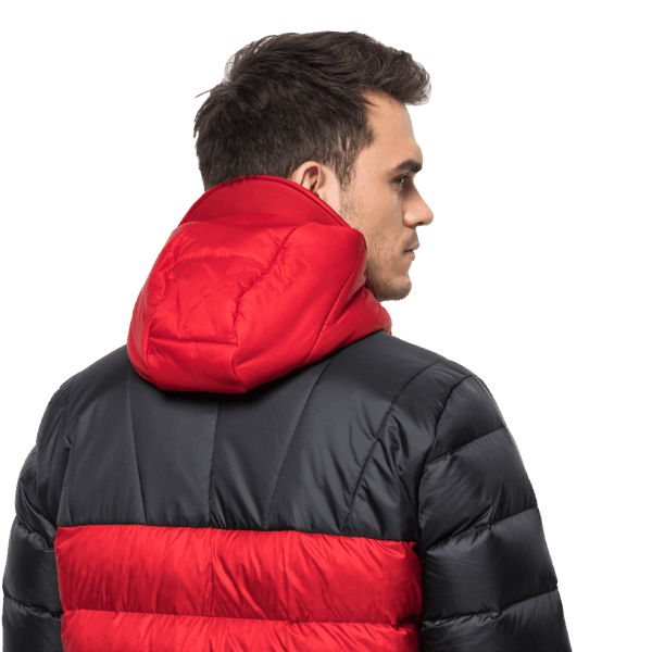 Jack Wolfskin Brands Nebelhorn Down Hoody Adrenaline Rood Voor Heren