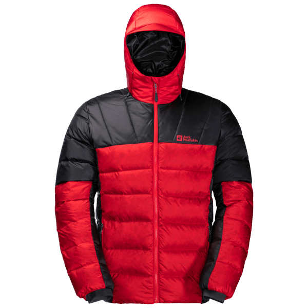 Jack Wolfskin Brands Nebelhorn Down Hoody Adrenaline Rood Voor Heren