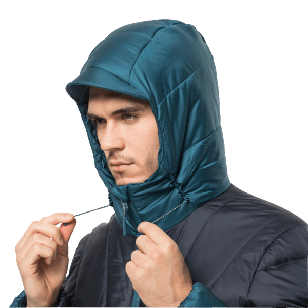 Jack Wolfskin Original Blue Coral Nebelhorn Down Hoody Voor Heren