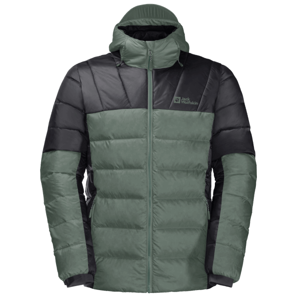 Jack Wolfskin Heren Nebelhorn Dons Hoody Hedge Green Hot