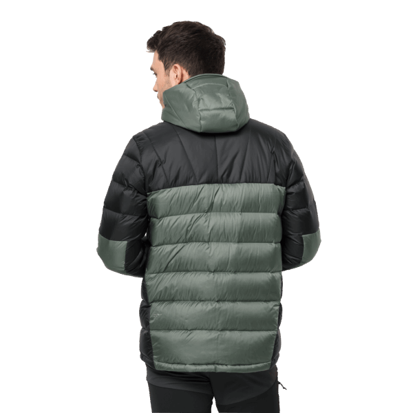 Jack Wolfskin Heren Nebelhorn Dons Hoody Hedge Green Hot