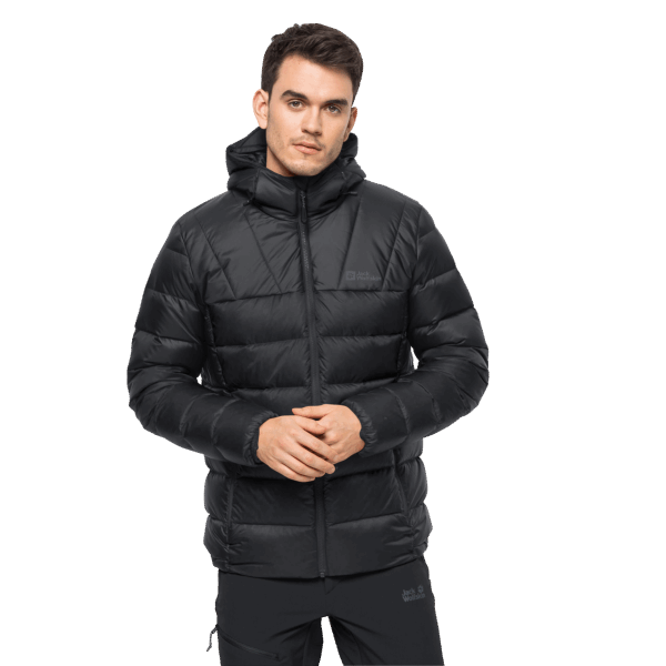 Jack Wolfskin Nebelhorn Dons Hoody Voor Heren Beste Zwart