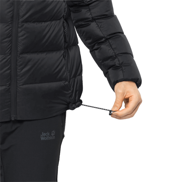 Jack Wolfskin Nebelhorn Dons Hoody Voor Heren Beste Zwart