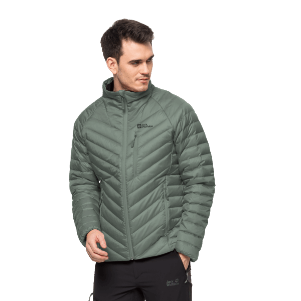 Hedge Green Jack Wolfskin Heren Passamani Donsjack Fashion