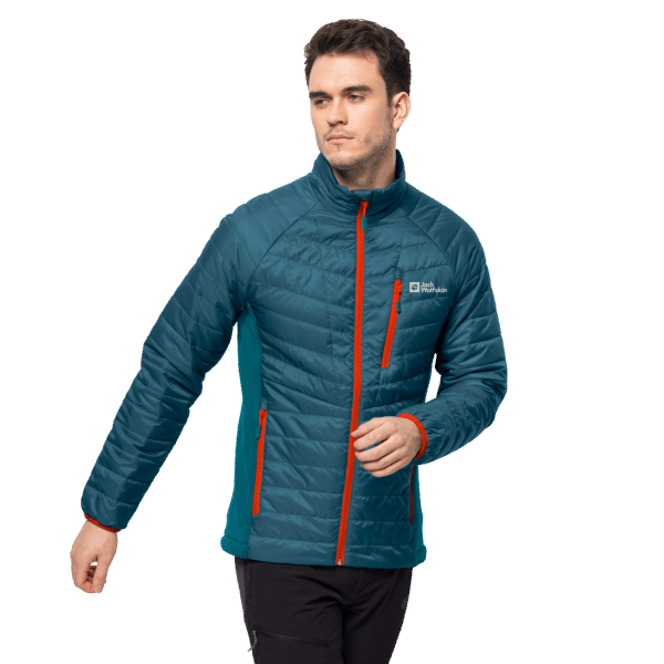 Beste Blauwe Koraal Jack Wolfskin Geïsoleerde Routeburn Pro-jas Voor Heren