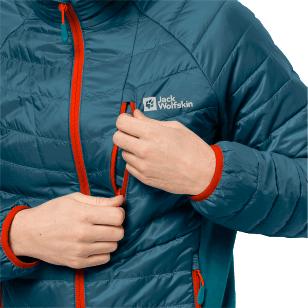 Beste Blauwe Koraal Jack Wolfskin Geïsoleerde Routeburn Pro-jas Voor Heren